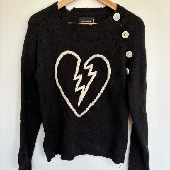 Zadig & Voltaire Broken Heart Sweater